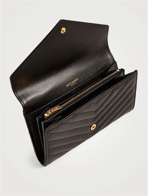 monogram ysl leather large flap continental wallet size|Saint Laurent YSL Monogram Large Flap Wallet in .